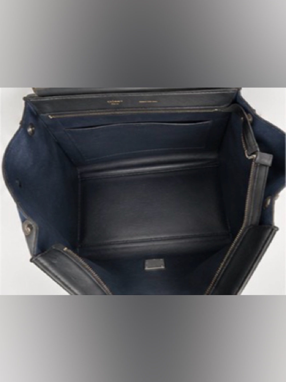 Celine Medium Trapeze Tri Color Leather Suede Satchel Phoebe Philo With COA - Picture 7 of 8